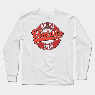 Murcia spain retro style logo Long Sleeve T-Shirt